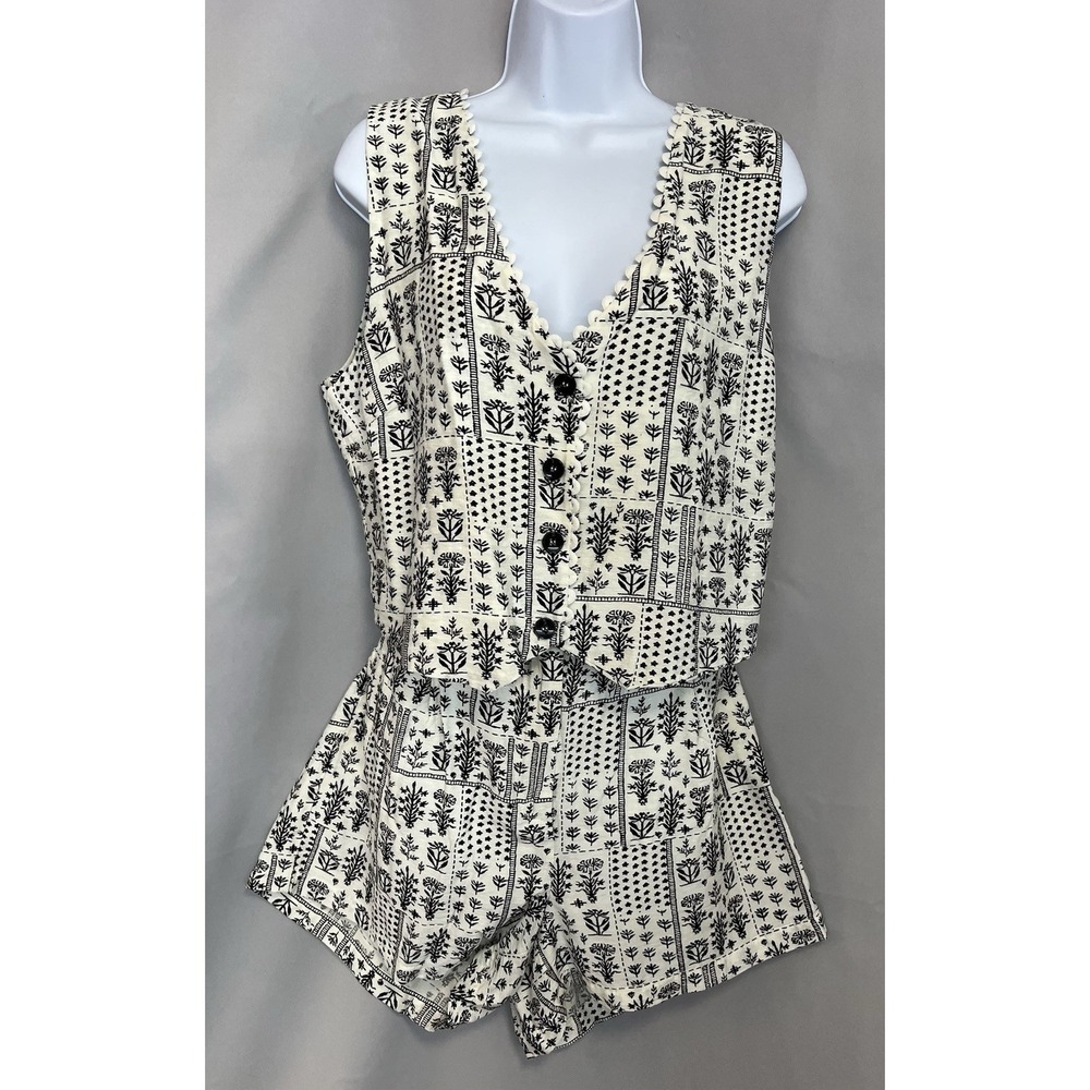 Alice Blue Womens 2 Piece Set Flora Top and Shorts Sz XL